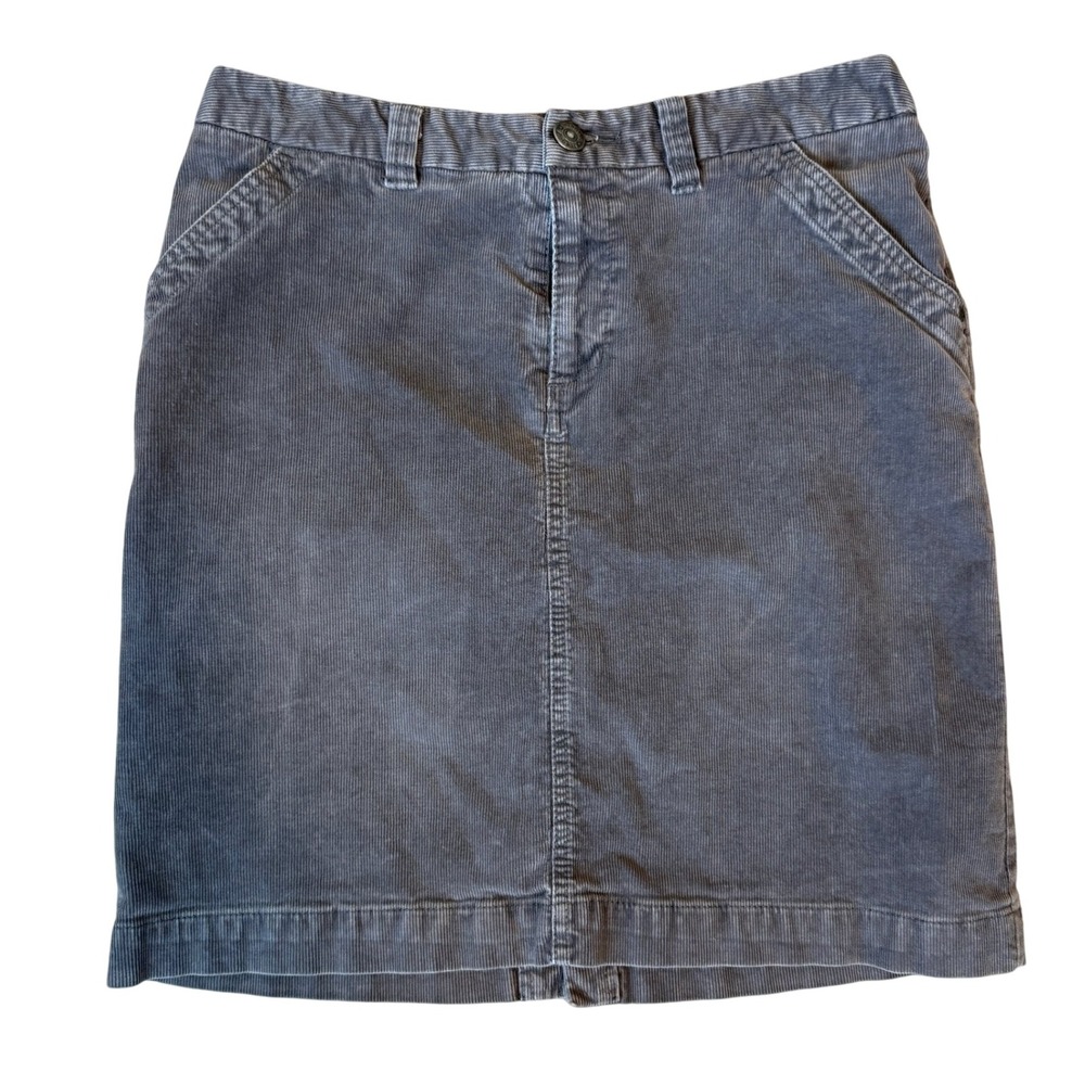 Y2K Gray Corduroy Skirt Size 6 preppy minimalist